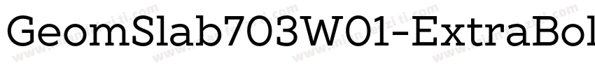 GeomSlab703W01-ExtraBoldIt Regular字体转换